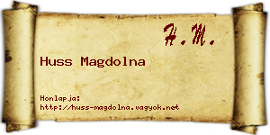 Huss Magdolna névjegykártya